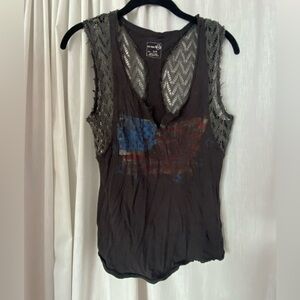 We The Free Free People Top American 🇺🇸 Flag Size Woman’s Small